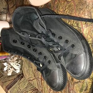 All Black Converse High Tops